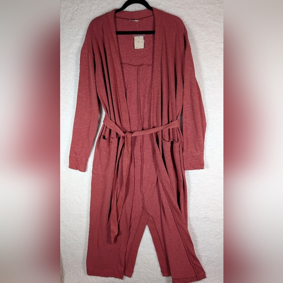 Nwt Free People Long Cardigan with Belt - Picture 2 of 6